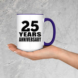 25th Anniversary 25 Years Anniversary - 15oz Accent Mug Purple