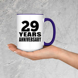 29th Anniversary 29 Years Anniversary - 15oz Accent Mug Purple