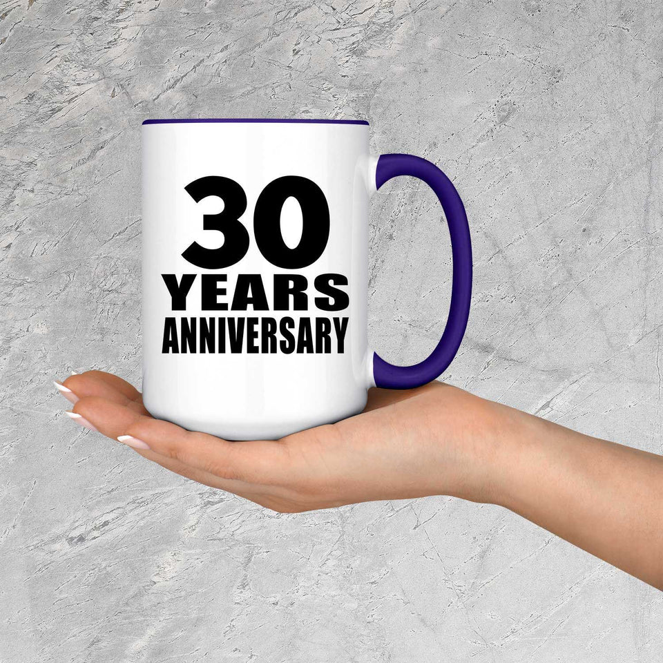 30th Anniversary 30 Years Anniversary - 15oz Accent Mug Purple