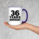 36th Anniversary 36 Years Anniversary - 15oz Accent Mug Purple