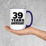 39th Anniversary 39 Years Anniversary - 15oz Accent Mug Purple