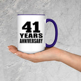 41st Anniversary 41 Years Anniversary - 15oz Accent Mug Purple