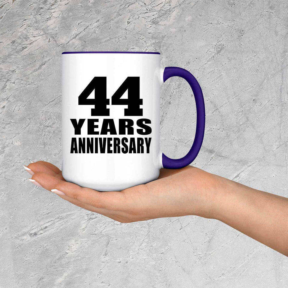 44th Anniversary 44 Years Anniversary - 15oz Accent Mug Purple