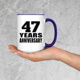 47th Anniversary 47 Years Anniversary - 15oz Accent Mug Purple