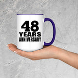 48th Anniversary 48 Years Anniversary - 15oz Accent Mug Purple