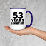 53rd Anniversary 53 Years Anniversary - 15oz Accent Mug Purple