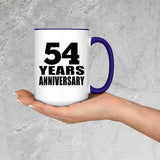 54th Anniversary 54 Years Anniversary - 15oz Accent Mug Purple