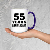 55th Anniversary 55 Years Anniversary - 15oz Accent Mug Purple