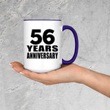 56th Anniversary 56 Years Anniversary - 15oz Accent Mug Purple