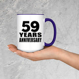 59th Anniversary 59 Years Anniversary - 15oz Accent Mug Purple