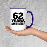 62nd Anniversary 62 Years Anniversary - 15oz Accent Mug Purple