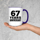 67th Anniversary 67 Years Anniversary - 15oz Accent Mug Purple