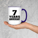 7th Anniversary 7 Years Anniversary - 15oz Accent Mug Purple