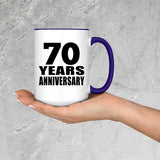 70th Anniversary 70 Years Anniversary - 15oz Accent Mug Purple