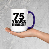 75th Anniversary 75 Years Anniversary - 15oz Accent Mug Purple