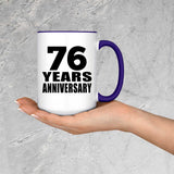 76th Anniversary 76 Years Anniversary - 15oz Accent Mug Purple