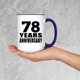 78th Anniversary 78 Years Anniversary - 15oz Accent Mug Purple