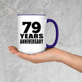 79th Anniversary 79 Years Anniversary - 15oz Accent Mug Purple