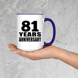 81st Anniversary 81 Years Anniversary - 15oz Accent Mug Purple