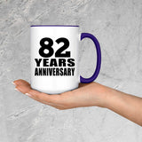 82nd Anniversary 82 Years Anniversary - 15oz Accent Mug Purple