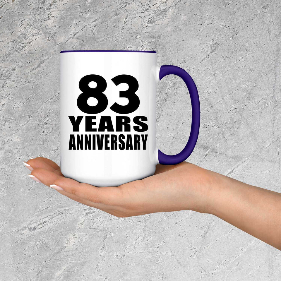 83rd Anniversary 83 Years Anniversary - 15oz Accent Mug Purple
