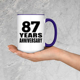 87th Anniversary 87 Years Anniversary - 15oz Accent Mug Purple