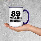 89th Anniversary 89 Years Anniversary - 15oz Accent Mug Purple