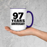 97th Anniversary 97 Years Anniversary - 15oz Accent Mug Purple