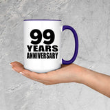 99th Anniversary 99 Years Anniversary - 15oz Accent Mug Purple