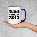 11th Birthday Fabulous Since 2013 - 15oz Accent Mug Purple