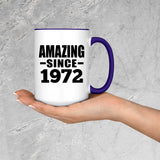52nd Birthday Amazing Since 1972 - 15oz Accent Mug Purple