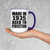 89th Birthday Made In 1935 Aged to Perfection - 15oz Accent Mug Purple