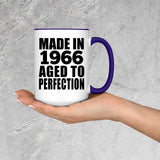 58th Birthday Made In 1966 Aged to Perfection - 15oz Accent Mug Purple