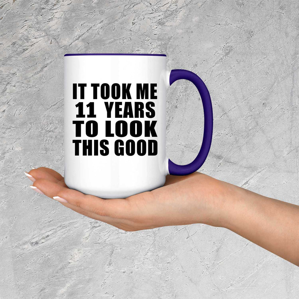11th Birthday Took Me 11 Years To Look This Good - 15oz Accent Mug Purple