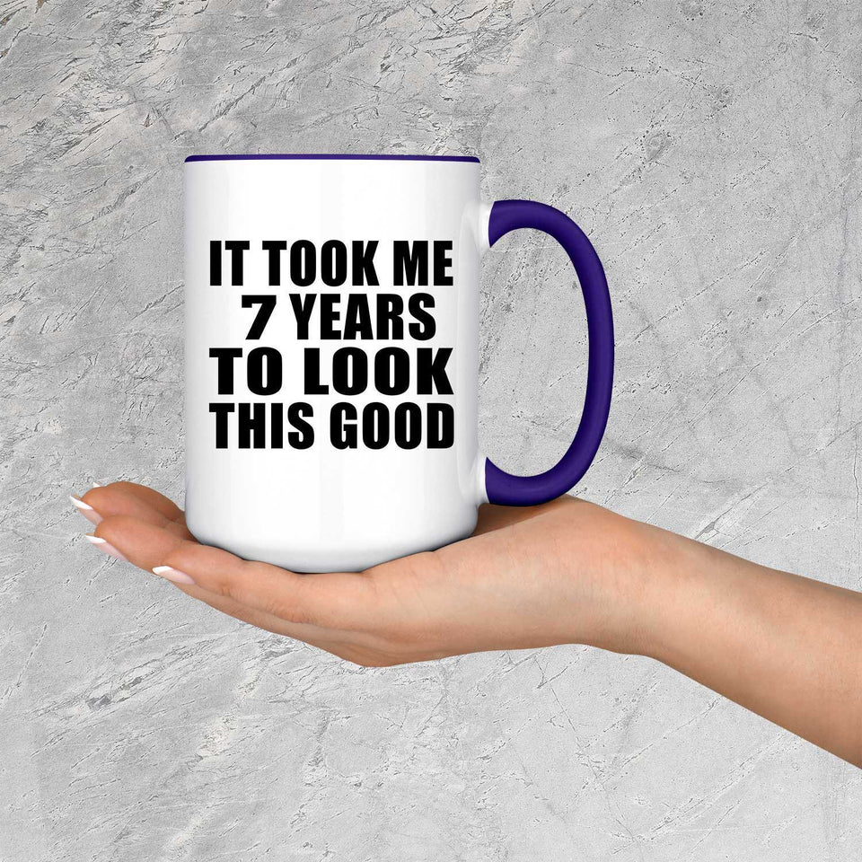 7th Birthday Took Me 7 Years To Look This Good - 15oz Accent Mug Purple