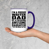 Proud Waiter Dad Of Awesome Daughter - 15oz Accent Mug Purple