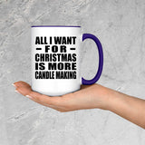 All I Want For Christmas Is More Candle Making - 15oz Accent Mug Purple