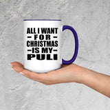 All I Want For Christmas Is My Puli - 15oz Accent Mug Purple