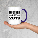 Brother Established EST. 2019 - 15oz Accent Mug Purple