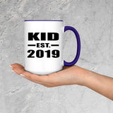 Kid Established EST. 2019 - 15oz Accent Mug Purple