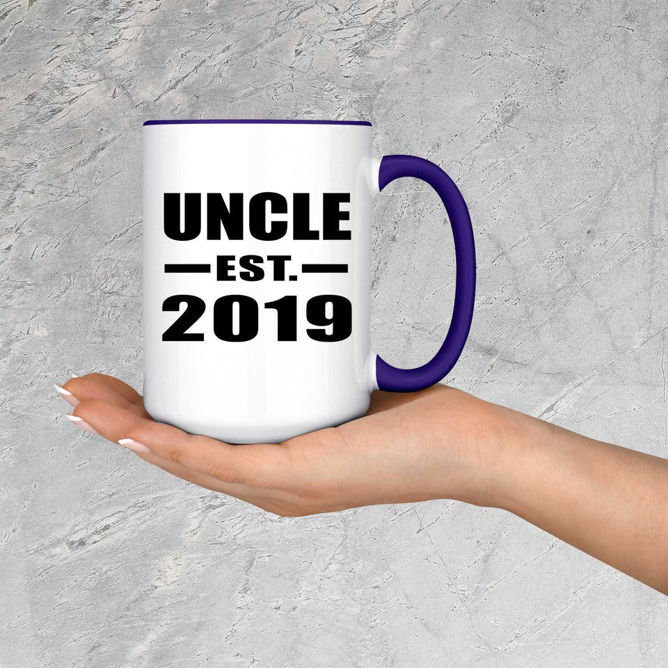 Uncle Established EST. 2019 - 15oz Accent Mug Purple