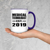 Medical Technologist Established EST. 2019 - 15oz Accent Mug Purple