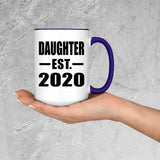 Daughter Established EST. 2020 - 15oz Accent Mug Purple