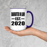 Daughter In Law Established EST. 2020 - 15oz Accent Mug Purple