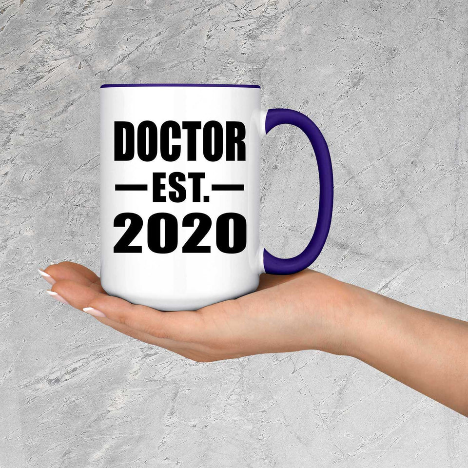 Doctor Established EST. 2020 - 15oz Accent Mug Purple