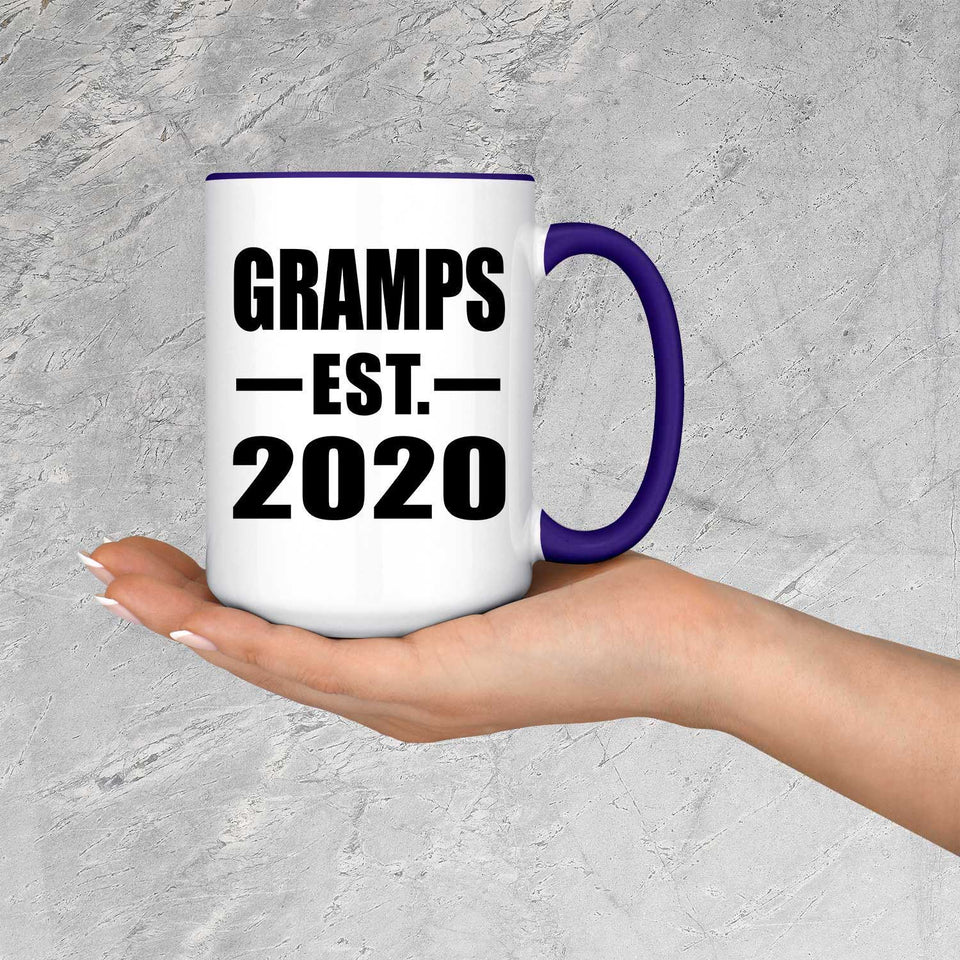 Gramps Established EST. 2020 - 15oz Accent Mug Purple