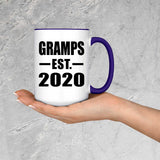 Gramps Established EST. 2020 - 15oz Accent Mug Purple
