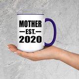 Mother Established EST. 2020 - 15oz Accent Mug Purple