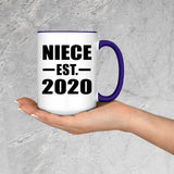 Niece Established EST. 2020 - 15oz Accent Mug Purple