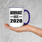 Archeologist Established EST. 2020 - 15oz Accent Mug Purple